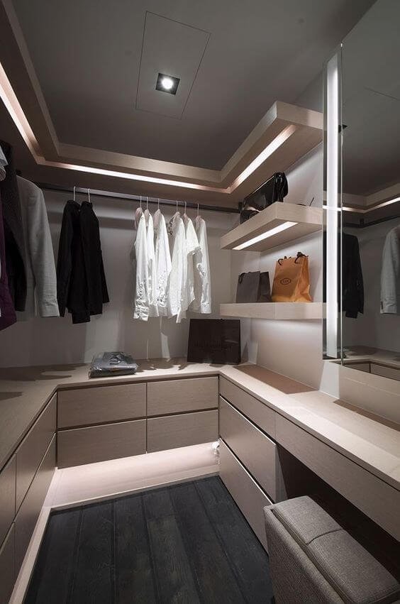 Vestidor modular de madera Vestidor modular de madera