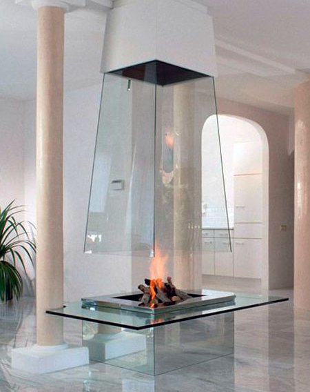 Xemeneia modern de vidre