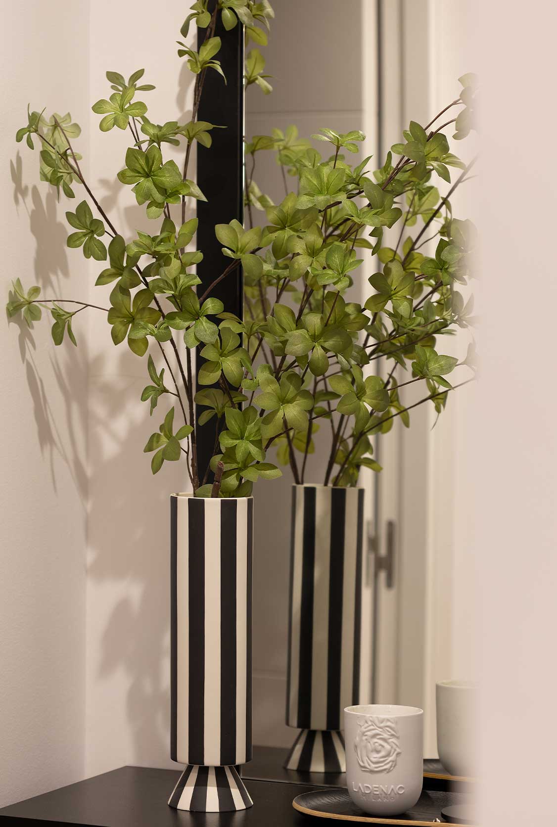 Vase with decorative plants